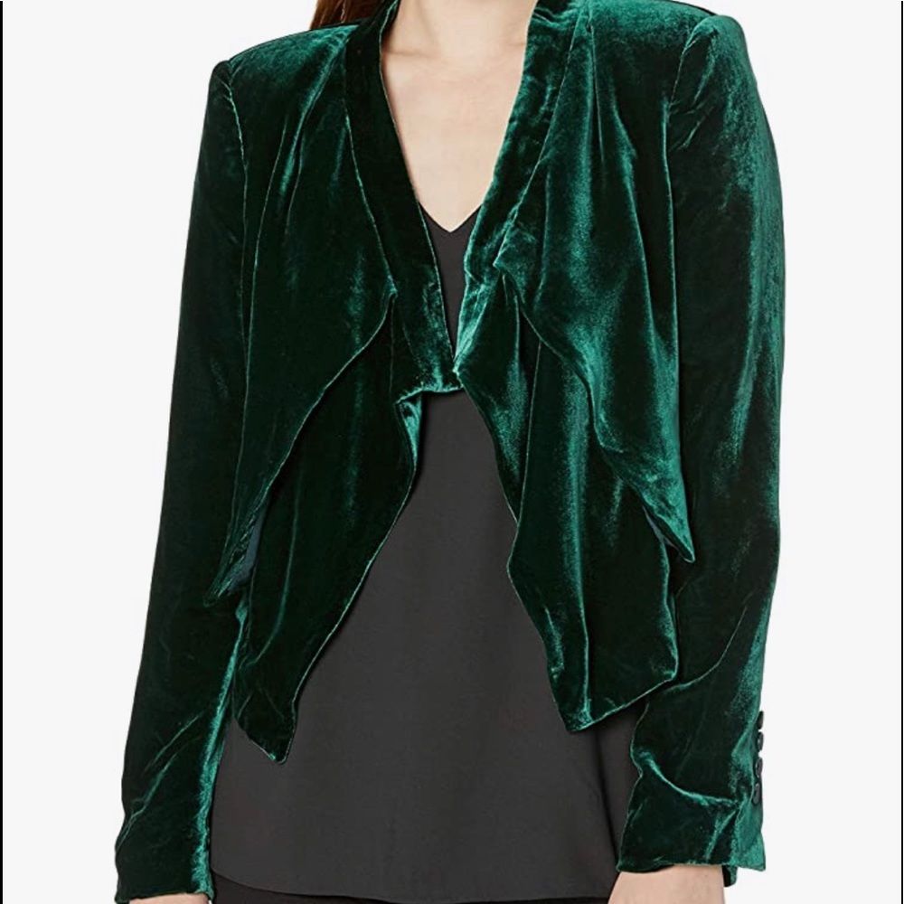 SZ XXS BCBGMAXAZRIA Lloyd Crushed Velvet Jacket